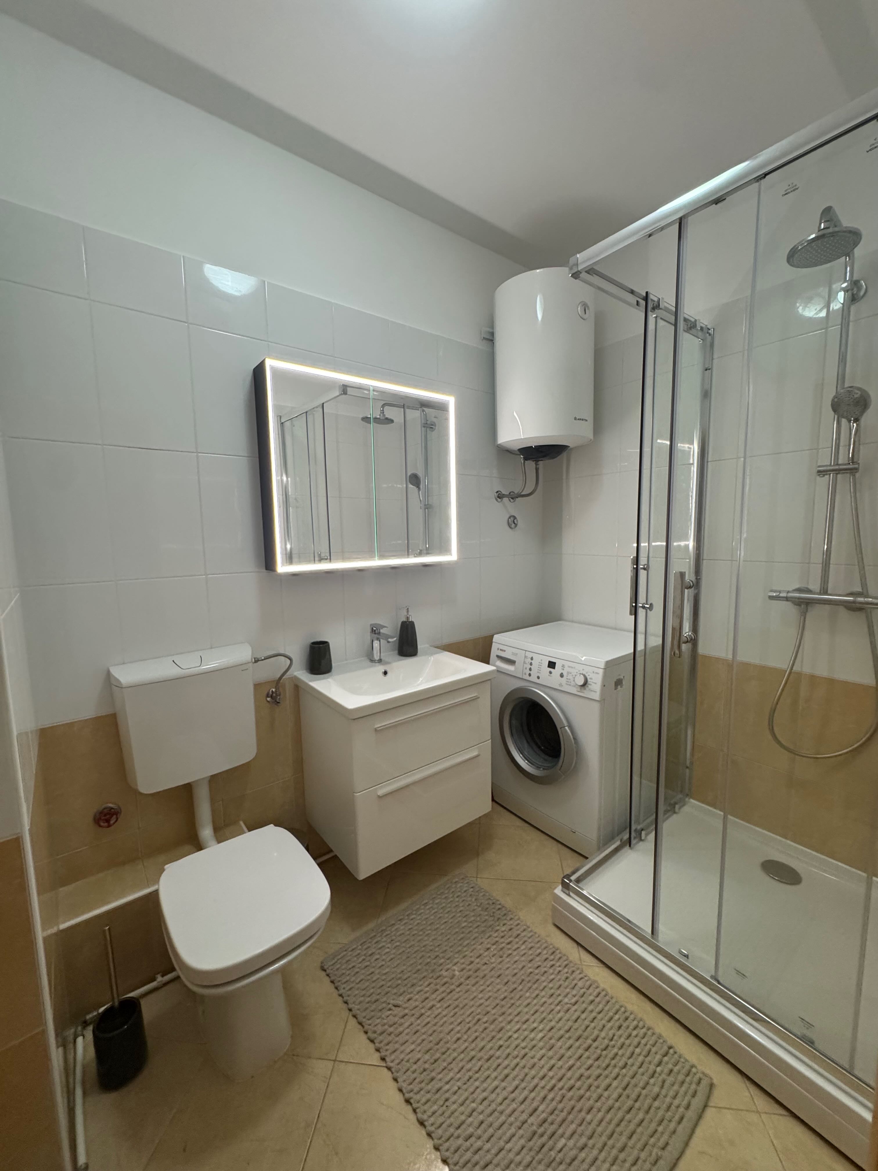 Modern bathroom with shower