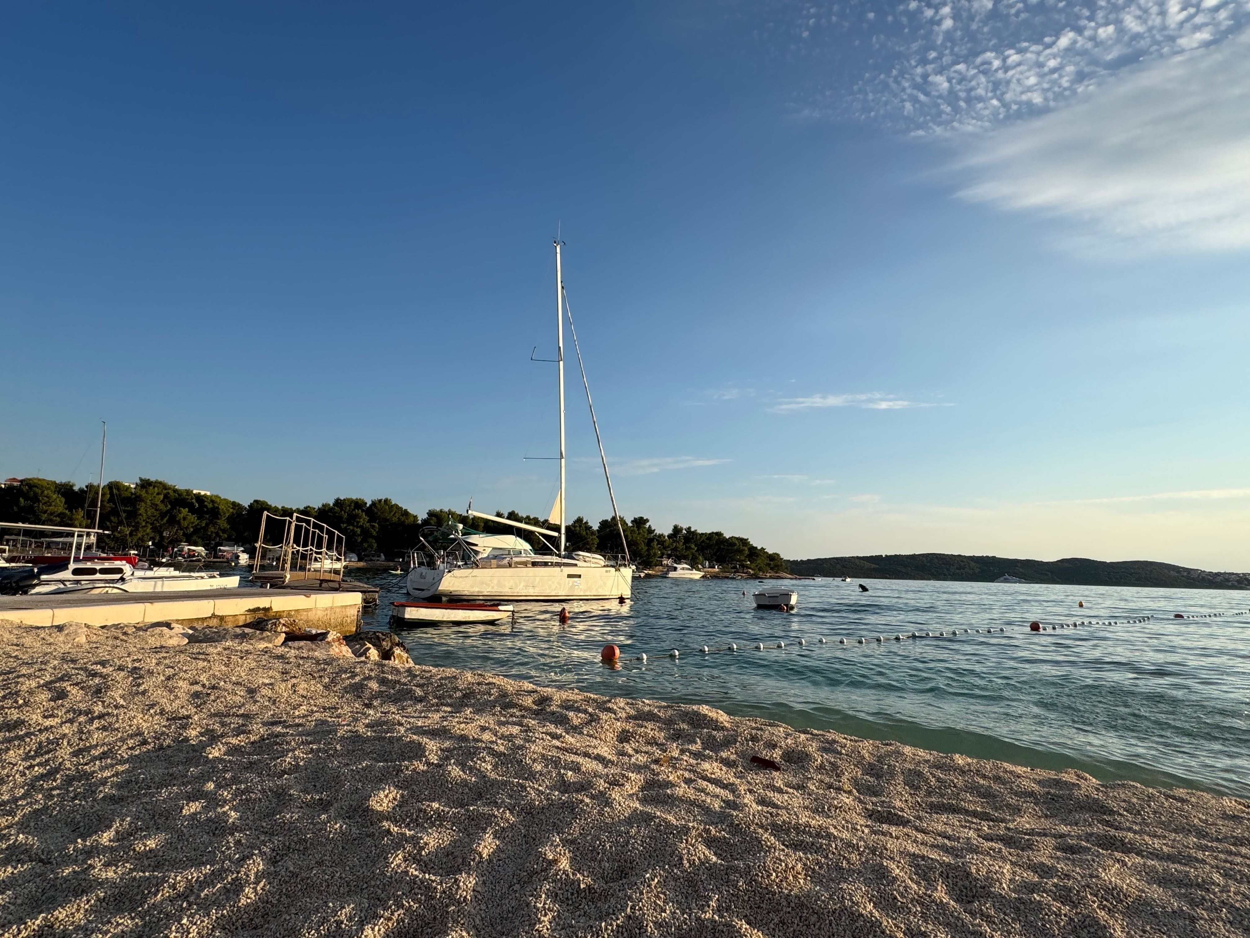 Boats and yachts in Ciovo harbor
