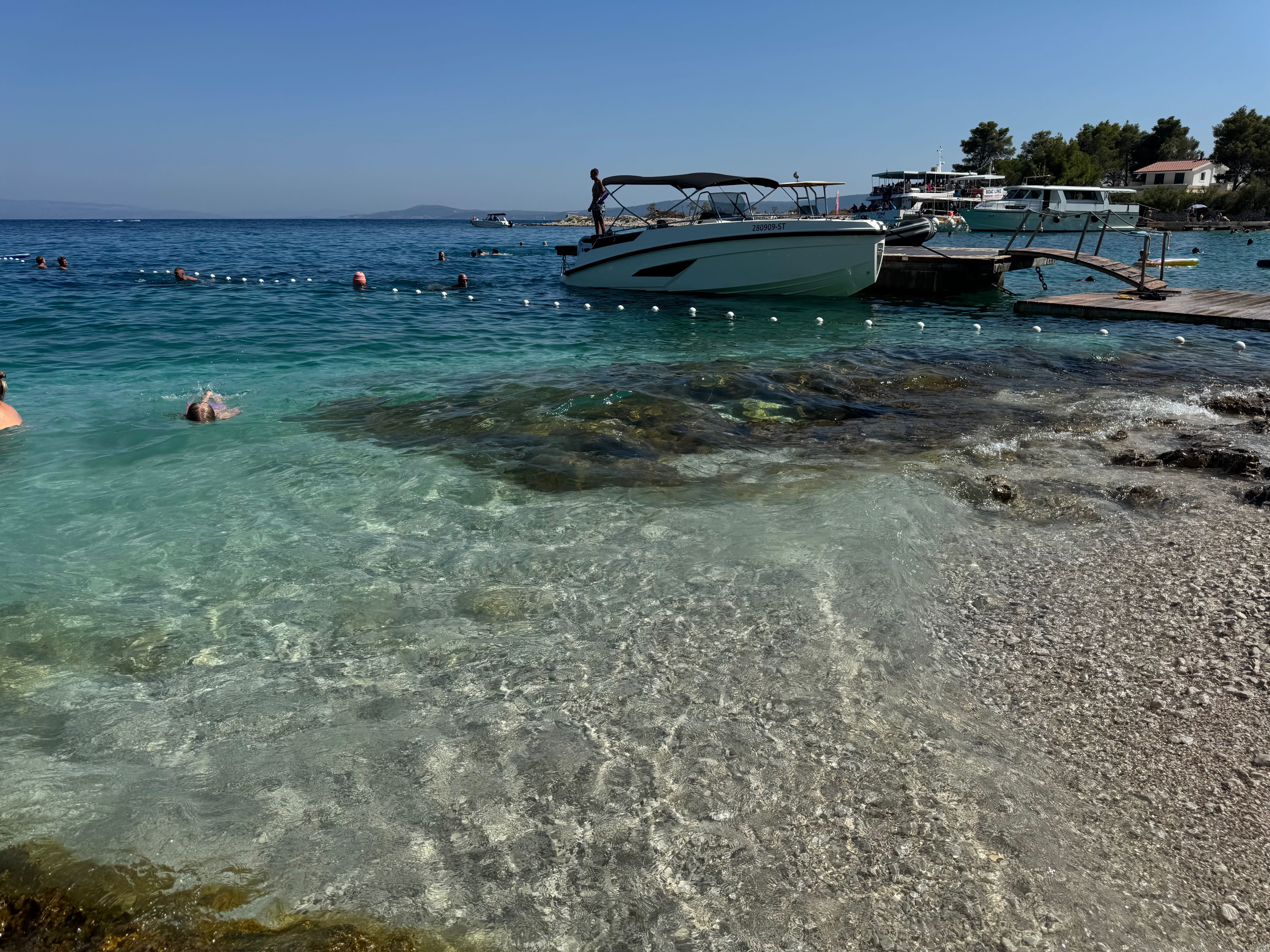 Crystal clear water at the beach